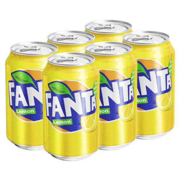 Газированный напиток Fanta Lemon со вкусом лимона (Германия), 330 мл (6 ...