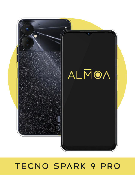 Силиконовый чехол на Tecno Spark 9 Pro / Текно Спарк 9 Про прозрачный ...