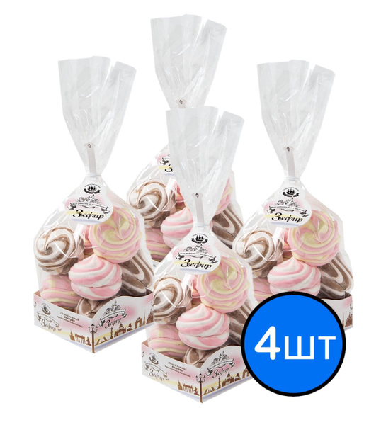 Зефир Ассорти "Зефиркино счастье" КФ КРОНШТАДТСКАЯ, 380г х 4шт - купить ...