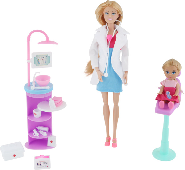 Игровой набор Кукла-стоматолог Bigga, 13 предметов / Игрушка для ...