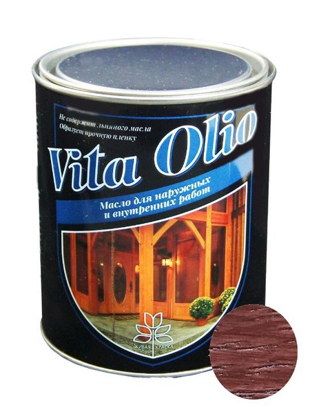 Масло для дерева Живая Краска Vita Olio "Махагон", для внешних работ ...