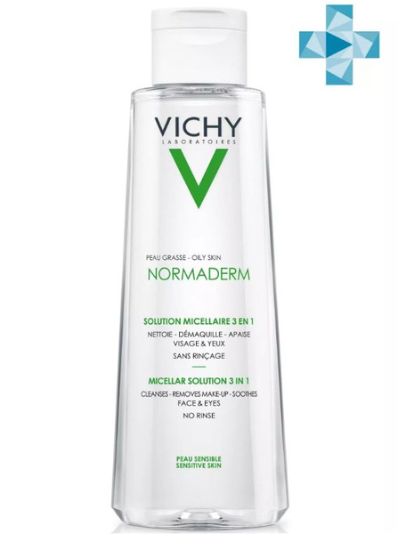 Vichy Normaderm Мицеллярный лосьон 3 в 1 для снятия макияжа и очищения ...