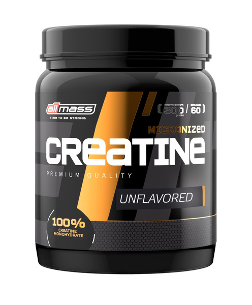 Креатин 100% моногидрат 300 гр Allmass Creatine Monohydrate Чистый 300 ...