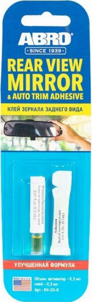 Клей для зеркал заднего вида 2х0,3мл ABRO RV03R - купить по выгодной ...