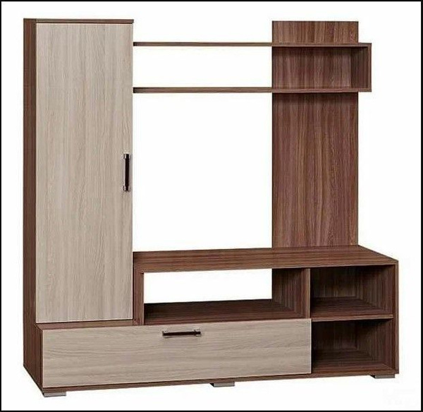 Стенка для гостиной Лима (Денвер), открытые и закрытые секции, ширина ...