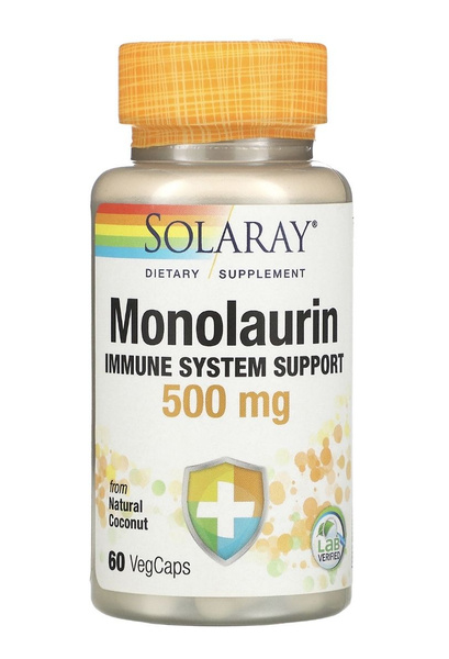 Монолаурин Соларэй, Monolaurin Solaray, 500 мг, 60 капсул - купить с ...