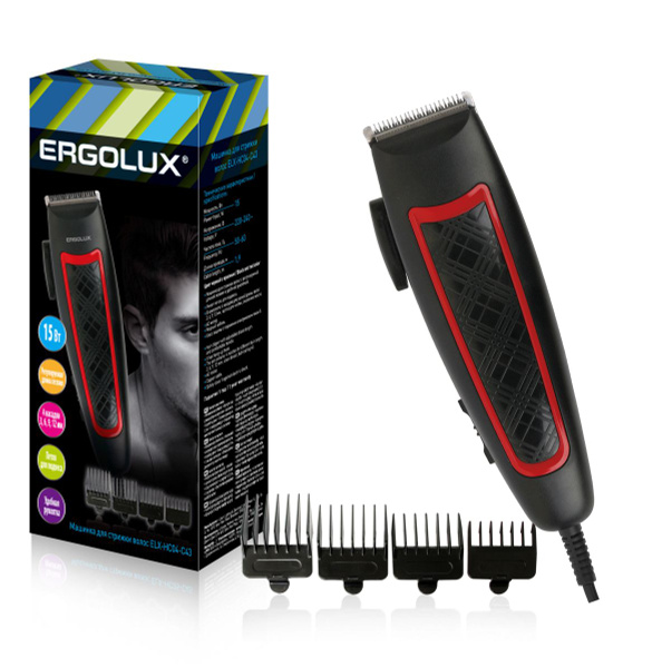 Набор для стрижки Ergolux ELX-HC04-C43, черный, красный - купить по ...