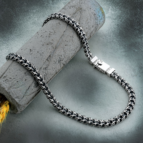 Серебро и Сталь Ювелирная мастерская Цепочка Цепь мужская массивная ...