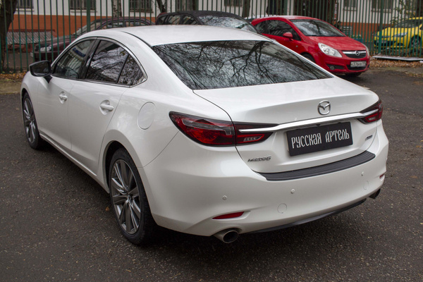 Накладка на задний бампер для Мазда 6 GJ 2 рестайлинг 2018-2021, Mazda ...