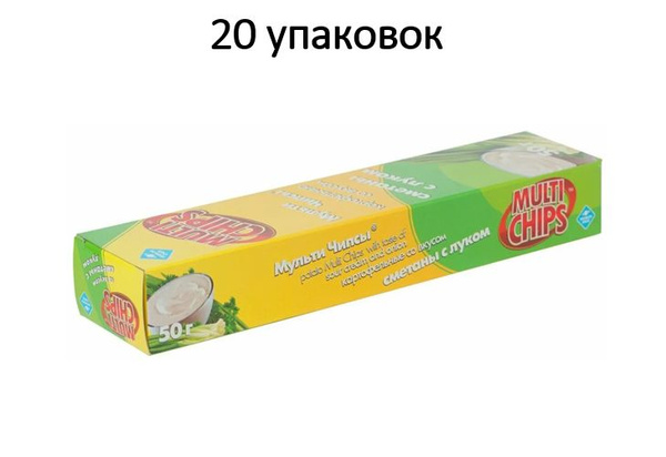 MultiChips, Чипсы со вкусом сметаны и лука, 50 гр - купить с доставкой ...