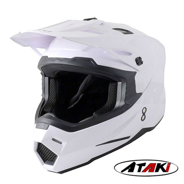 Кроссовый шлем ATAKI JK801 SOLID S(55-56) белый глянец - купить с ...