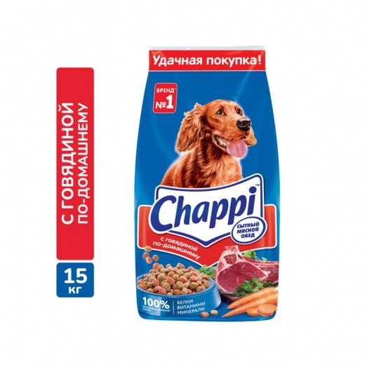 Корм для собак CHAPPI Говядина сух. 15кг - купить с доставкой по ...