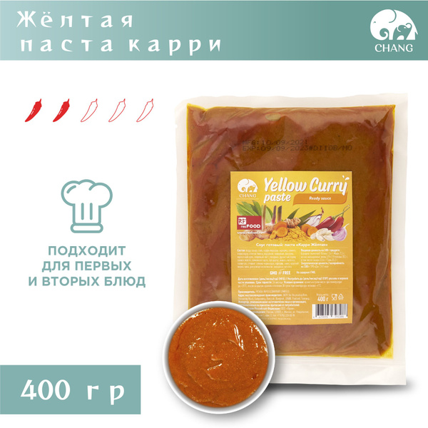 Паста-соус карри желтая, заправка для приготовления блюд, Chang ...