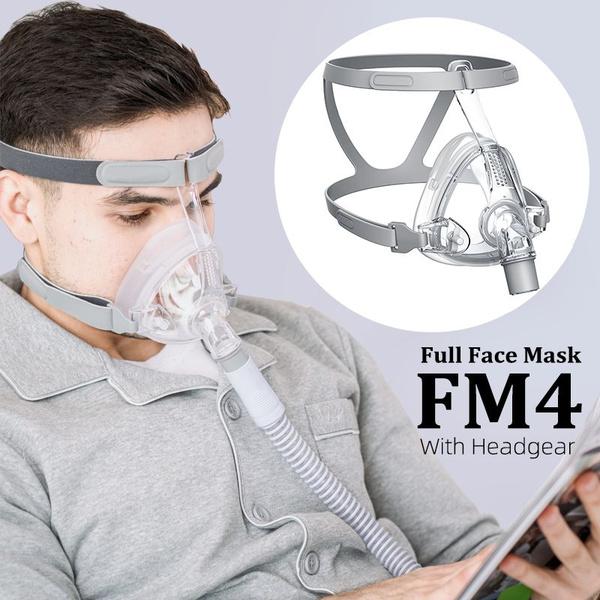 BMC CPAP СИПАП FM4-L Полнолицевая маска для ингалятора, с креплением к ...