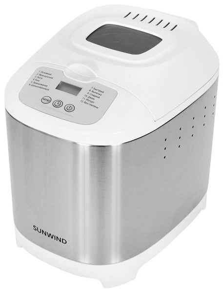Хлебопечь SunWind SUN-BM-1, 450 Вт, белый/серебристый купить на OZON по ...