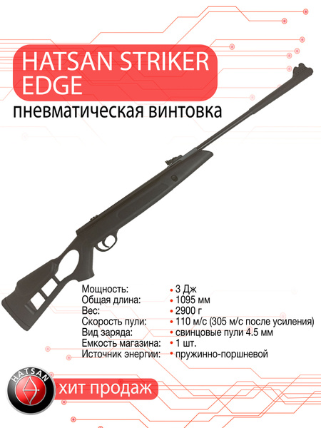 Характеристики Пневматическая винтовка Hatsan Striker Edge подробное ...