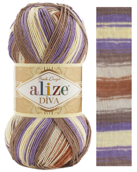 Пряжа Diva Batik Alize, Ализе Дива, состав: 100% микрофибра, метраж ...