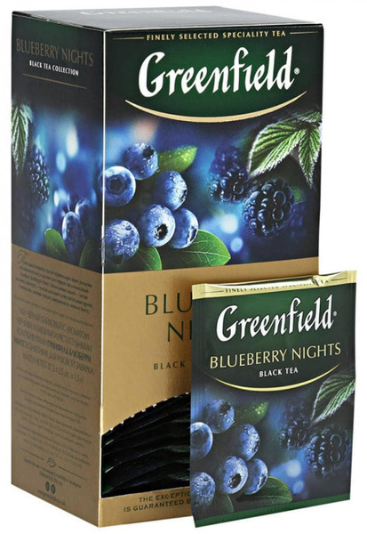 Greenfield Чай черный Blueberry Nights, 25 пакетиков по 1,5 г - купить ...