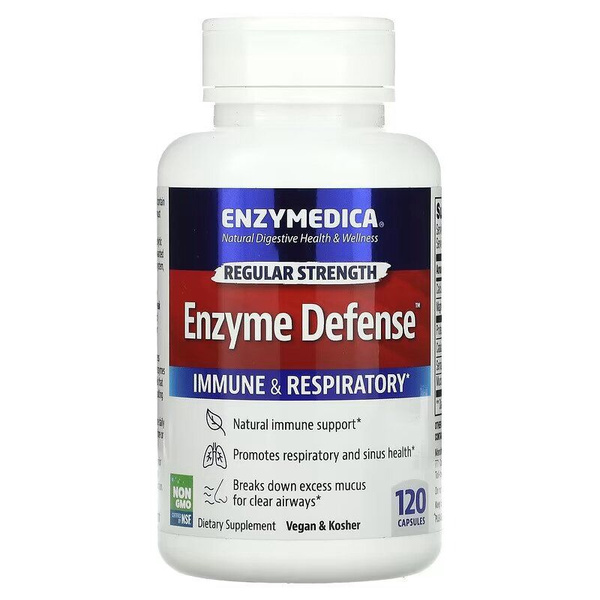 Ферменты, энзимы Defense, Дефенс Энзимедика, Enzymedica, 120 капсул ...