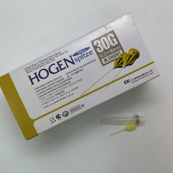Иглы карпульные (Стоматологические) 0,3х16 мм, (уп-100шт), Hogen Spitze ...
