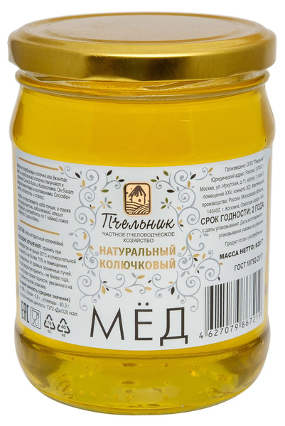Мед Пчельник натуральный Колючковый, 620 г - купить с доставкой по ...