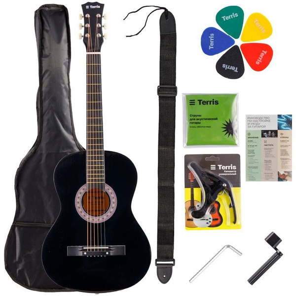 Terris Акустическая гитара TF-038 BK Starter Pack 6-струнная - купить с ...