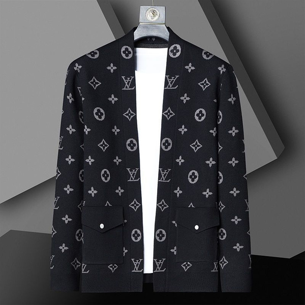 Пальто Louis Vuitton, Зима, размер 46, 48, цвет черный, белый ...