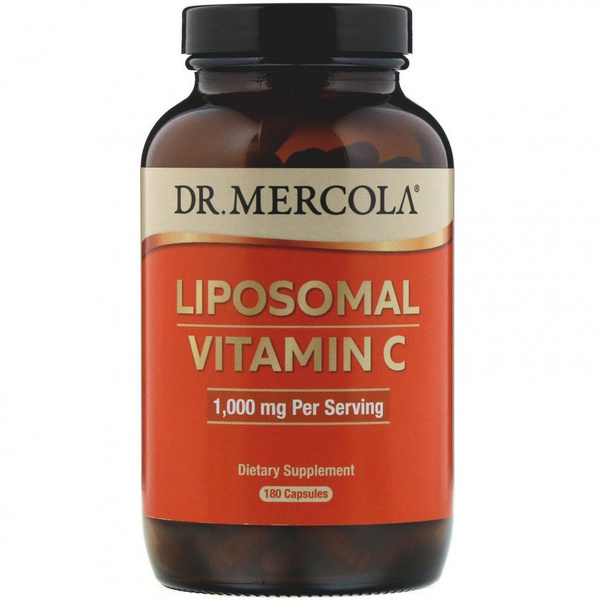 Липосомальный витамин C пищевая добавка Dr. Mercola, 500 мг, 180 капсул ...