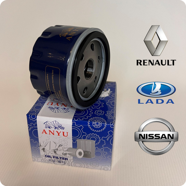 Фильтр масляный Anyu Фильтр масляный для RENAULT (Logan ph1, 2, Megane ...