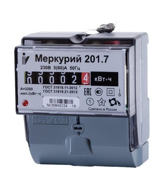 Счетчик электроэнергии Инкотекс МЕРКУРИЙ_МЕРКУРИЙ2017, Однофазный ...