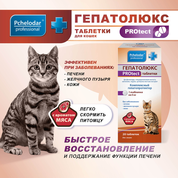 Гепатолюкс PROtect, Средство для лечения заболеваний печени у кошек ...