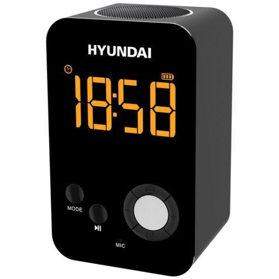 Радиобудильник часы ночник Bluetooth "4 в 1" H-RCL300 черный, 1.2", FM ...