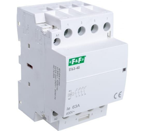 Евроавтоматика F&F Контактор 63А 230В IP20, 1шт. - купить с доставкой ...