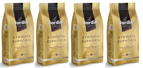 Кофе в зернах Jardin Ethiopia Euphoria, арабика, 250 гр. х 4 шт ...