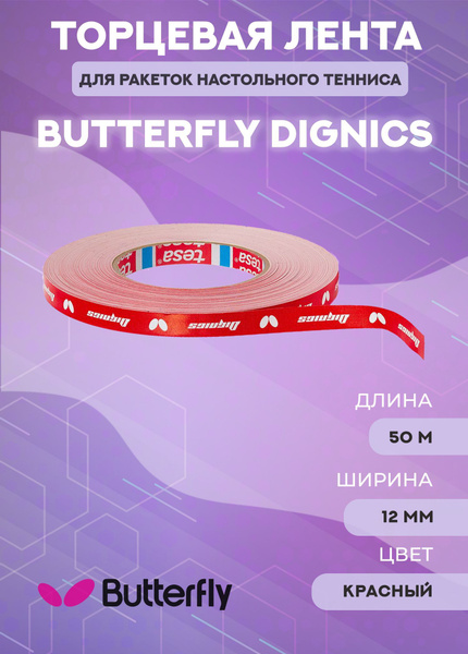 Торцевая лента Butterfly Dignics 50 м x 12 мм - купить с доставкой по ...