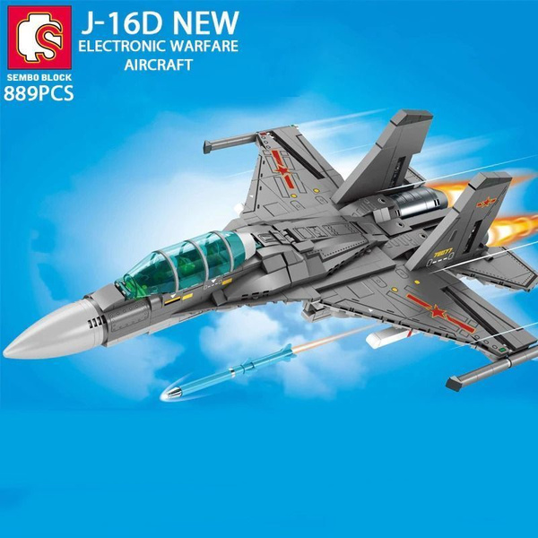 Конструктор Техник Военный истребитель J-16D, набор 889 деталей ...
