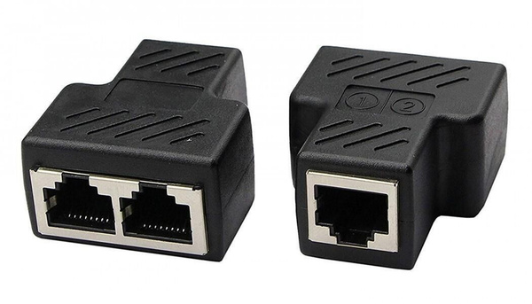 Переходник разветвитель / сплиттер сетевой RJ45/2*RJ45, комплект - 4 ...