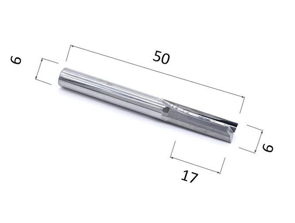 Концевая Прямая, Двухзаходная Фреза DJTOL Двухзаходная A2ZX6.25, 6х50 ...
