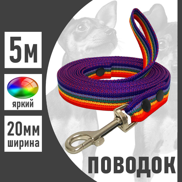 Поводок для собак и кошек 5 метров Petsare, нейлоновый, для мелких ...