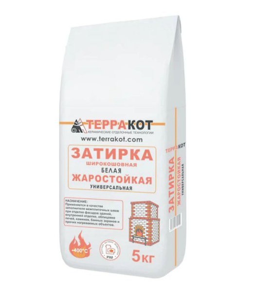 Затирка белая жаростойкая Терракот 5 кг - купить с доставкой по ...