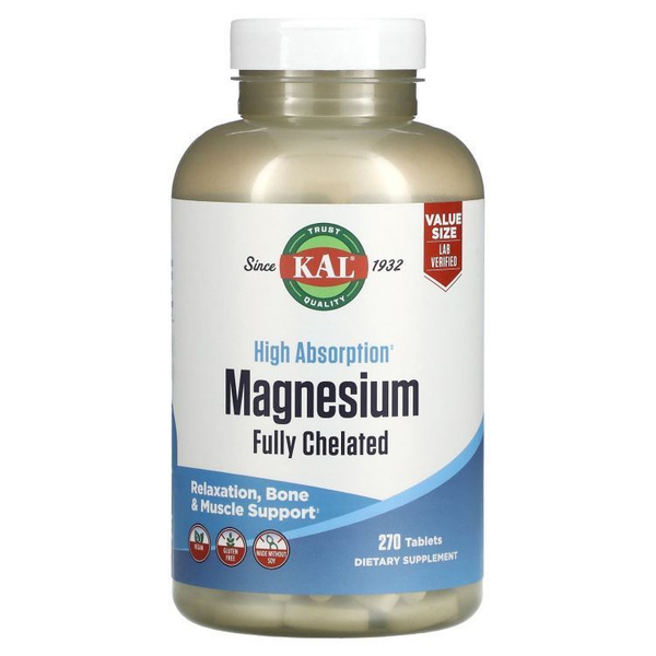 KAL High Absorption Magnesium Fully Chelated (Магний с высокой ...