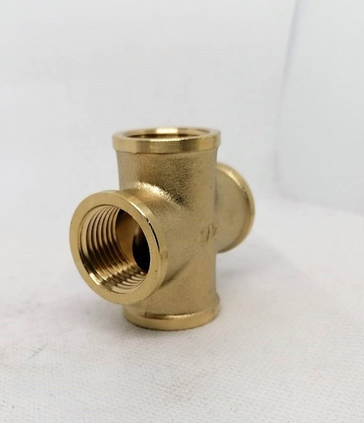 Крестовина сантехническая латунь внутренняя резьба, 3/4", TIM, арт ...