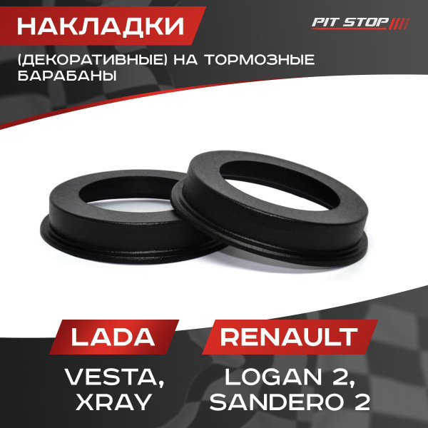 Декоративные накладки на тормозные барабаны Лада Веста, XRay, Рено ...
