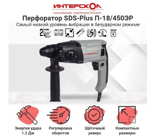 Интерскол Перфоратор 450 Вт, 0 акк. купить на OZON по низкой цене ...