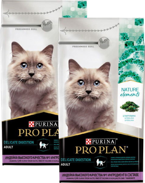 Сухой корм PRO PLAN NATURE ELEMENTS CAT DELICATE DIGESTION для взрослых ...