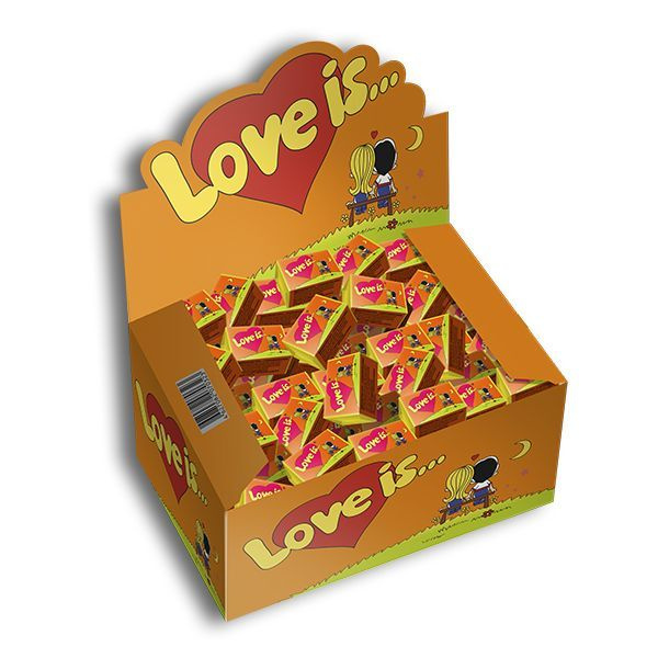 Жевательная резинка Love is, Апельсин ананас, Жвачка набор 100 штук ...