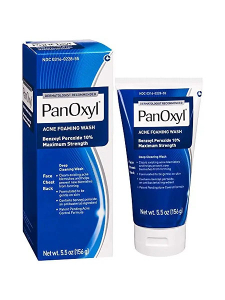 PanOxyl, Пенка для умывания от акне, перекись бензоила 10% максимальной ...