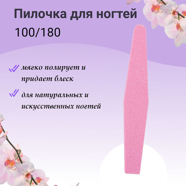 Пилка для маникюра GORDANA 1 шт, 18 см, розовая - купить с доставкой по ...