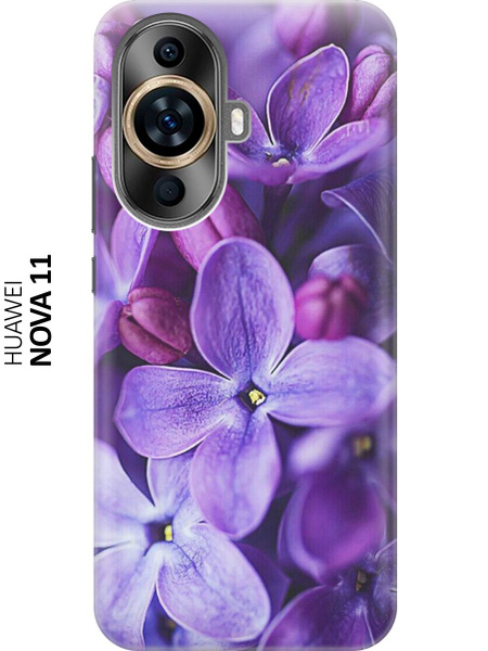 Силиконовый чехол Фиолетовая сирень на Huawei nova 11 / Хуавей нова 11 ...