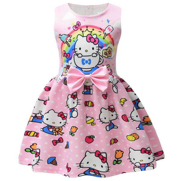 Hello Kitty летнее платье из мультфильма для девочек, Девочки, Лето ...